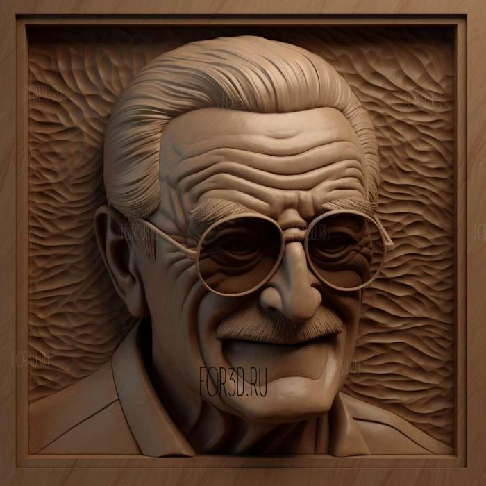 Stan Lee 4 stl model for CNC